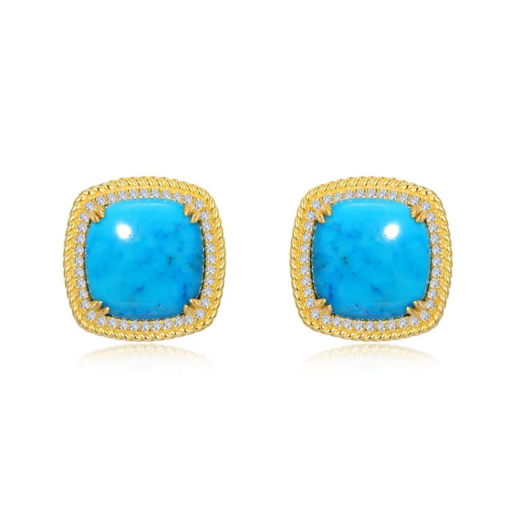 Unique Earrings for Trendy Looks-Blue Halo Earrings