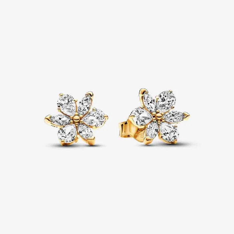 Chic Drop Earrings-PANDORA : Sparkling Herbarium Cluster Stud Earrings