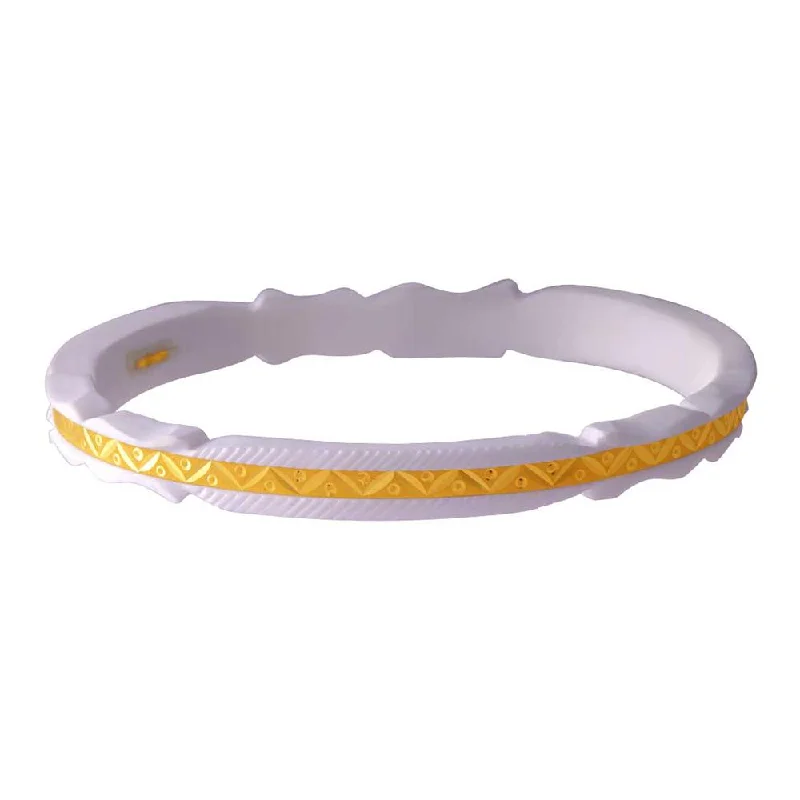 Colorful Bangles with Traditional Design-22k Simple Designed Sankha Bangle For Women