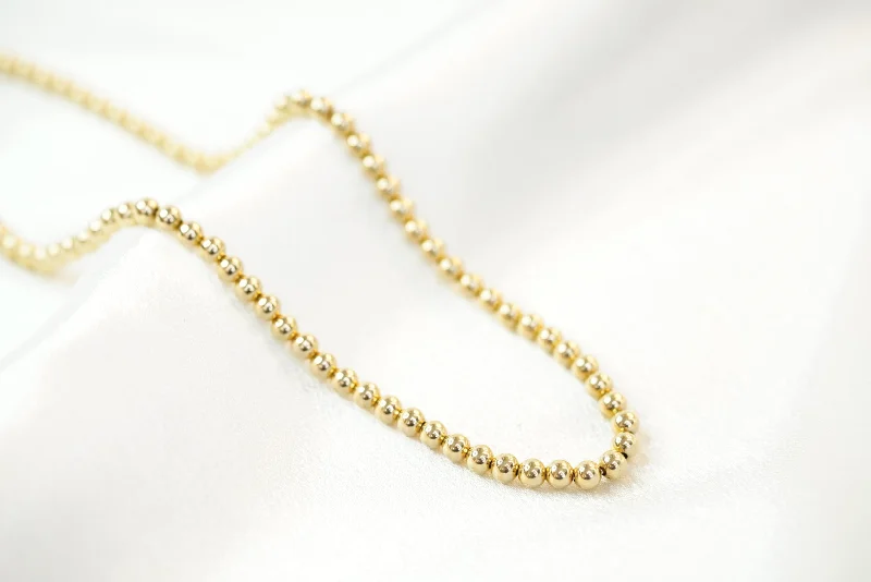 Cute Necklace for Gift Giving-14k Balls Necklace