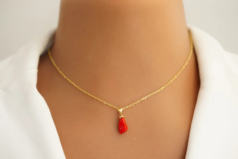 Handmade Necklace for Special Occasions-14k Lucky Charm Necklace