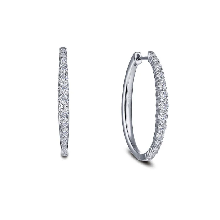 Beautiful Drop Earrings for Elegant Look-28.5 mm x 23 mm Oval Hoop Earrings