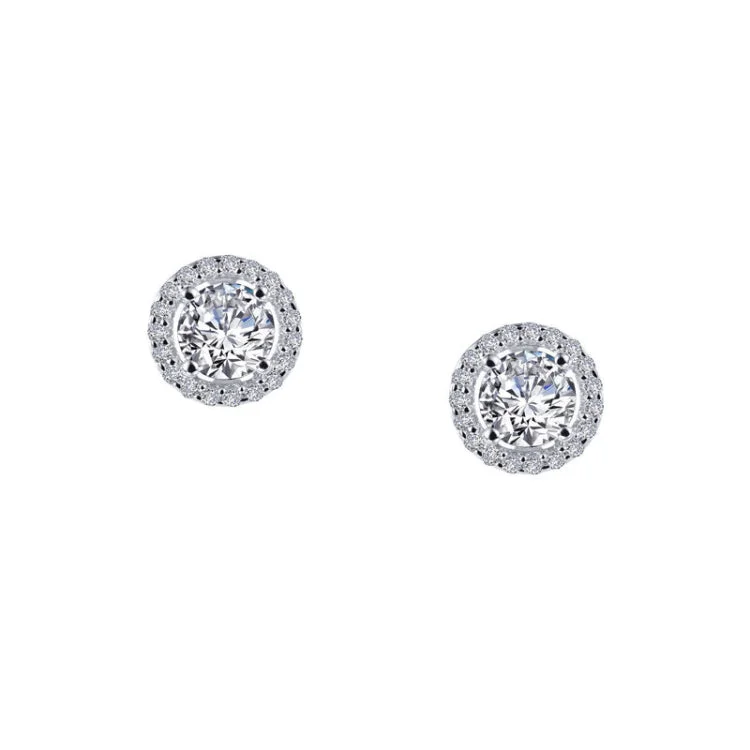 Simple Drop Earrings for Casual Outfits-1.3 CTW Halo Stud Earrings