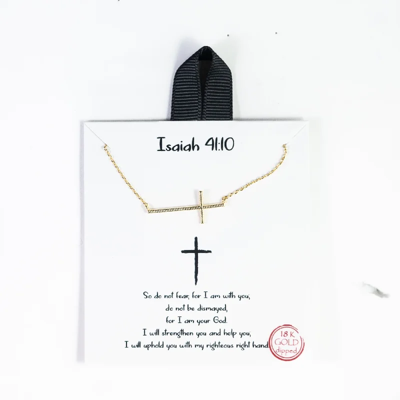 Custom Necklace for Special Celebrations-Isaiah 41:10 Necklace