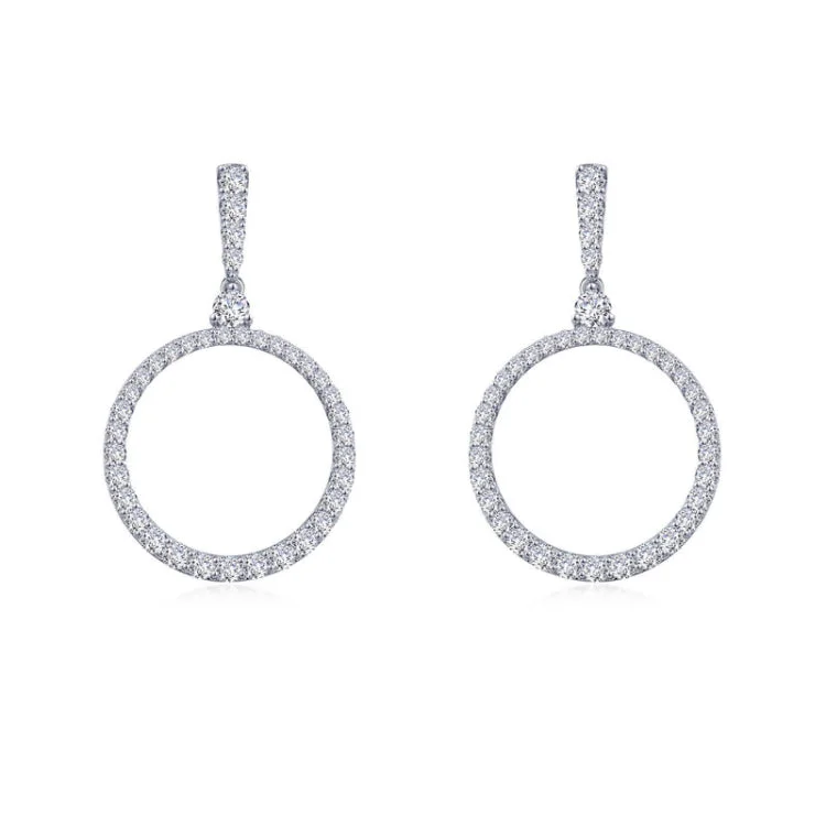 Fashion Forward Earrings for Teen Girls-Open Circle Drop Earrings