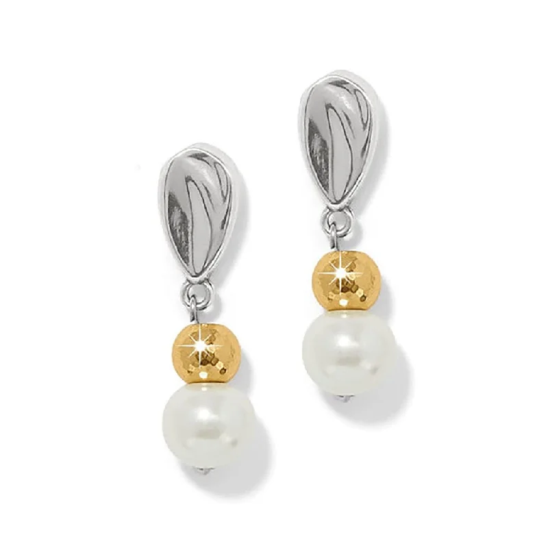 Statement Earrings for Special Occasions-Brighton - Cascade Unity Pearl Post Drop Earrings