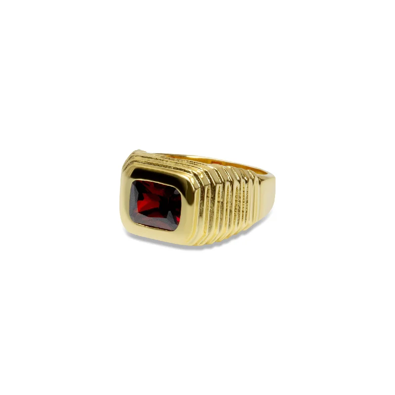 Classic Gold Wedding Ring-THE RUBY RED HEIRLOOM RING