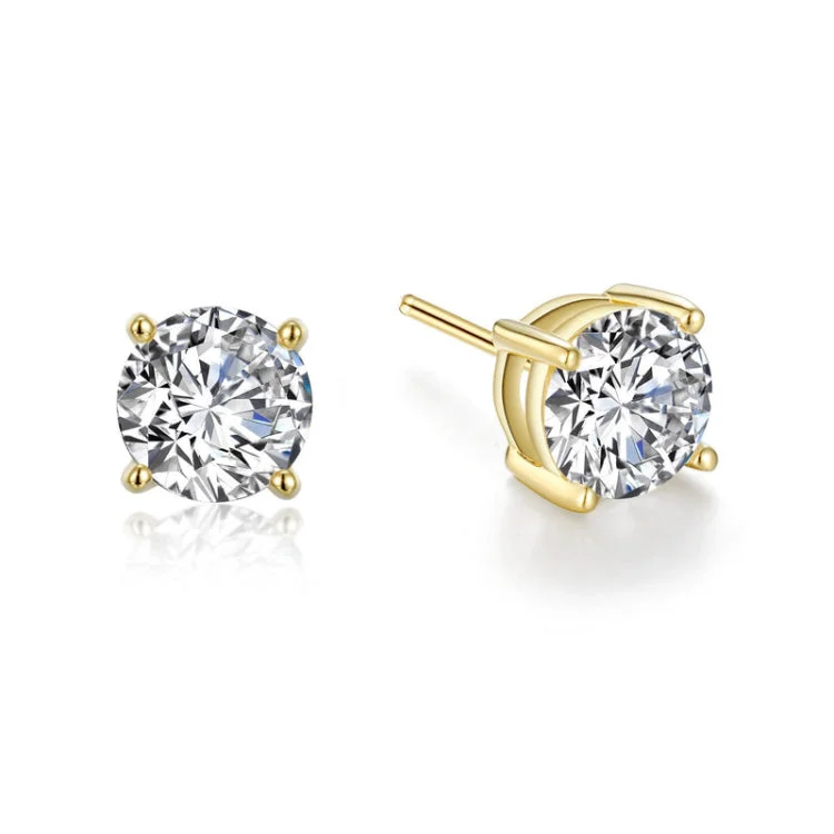 Trendy Earrings for Teens-3 CTW Solitaire Stud Earrings