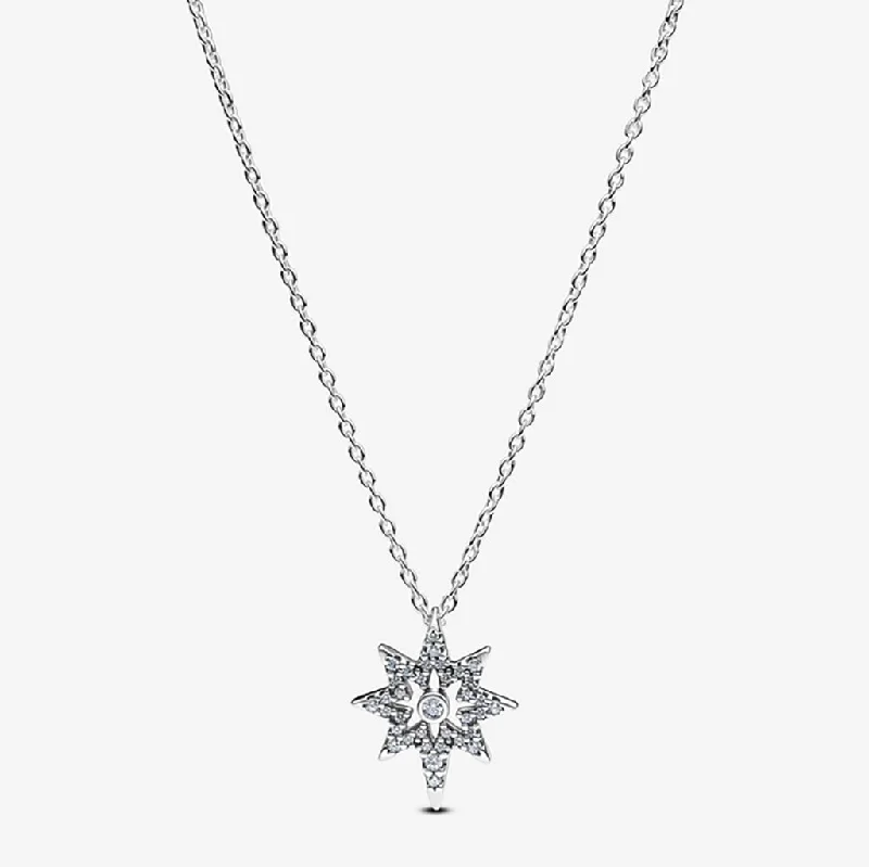 Custom Diamond Earrings-PANDORA : North Star Pendant Necklace