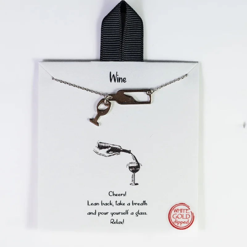 Beautiful Gold Necklace for Gifts-Wine Necklace