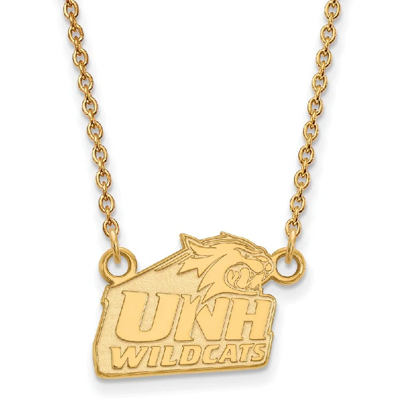 Layered Necklace for Special Occasions-14k Yellow Gold U of New Hampshire Small Pendant Necklace