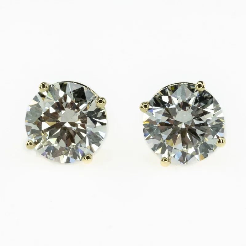 Gorgeous Earrings for Bridesmaids-New IGI Certify 3ctw VS1/G Lab Grown Diamond Solitaire Stud in 14K Yellow Gold