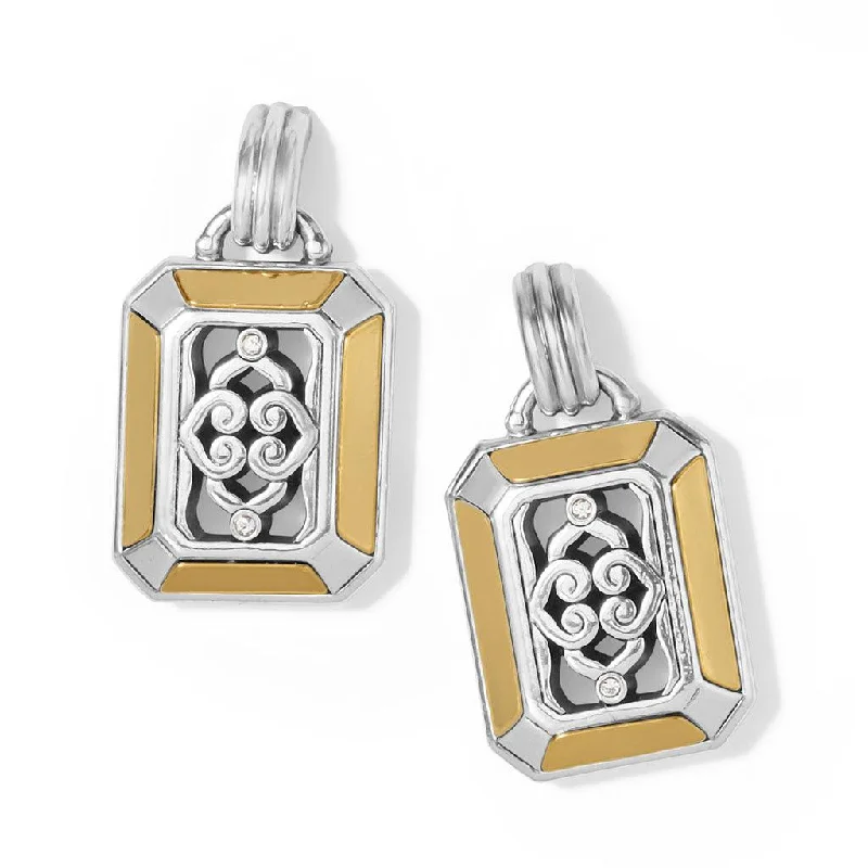 Handmade Earrings for Weddings-Brighton : Intrigue Regal Post Drop Earrings