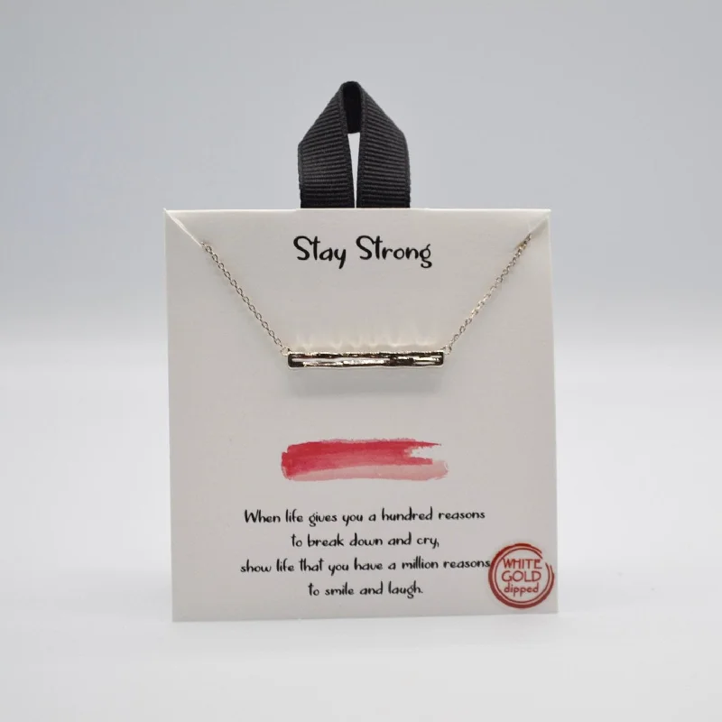 Handcrafted Necklace for Wedding Gifts-Stay Strong Necklace