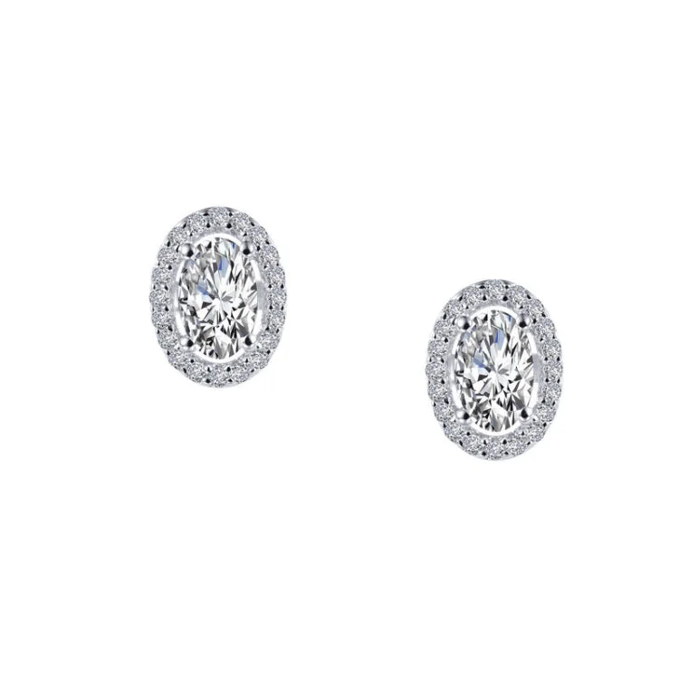 Beautiful Drop Earrings for Evening Style-1.26 CTW Halo Stud Earrings