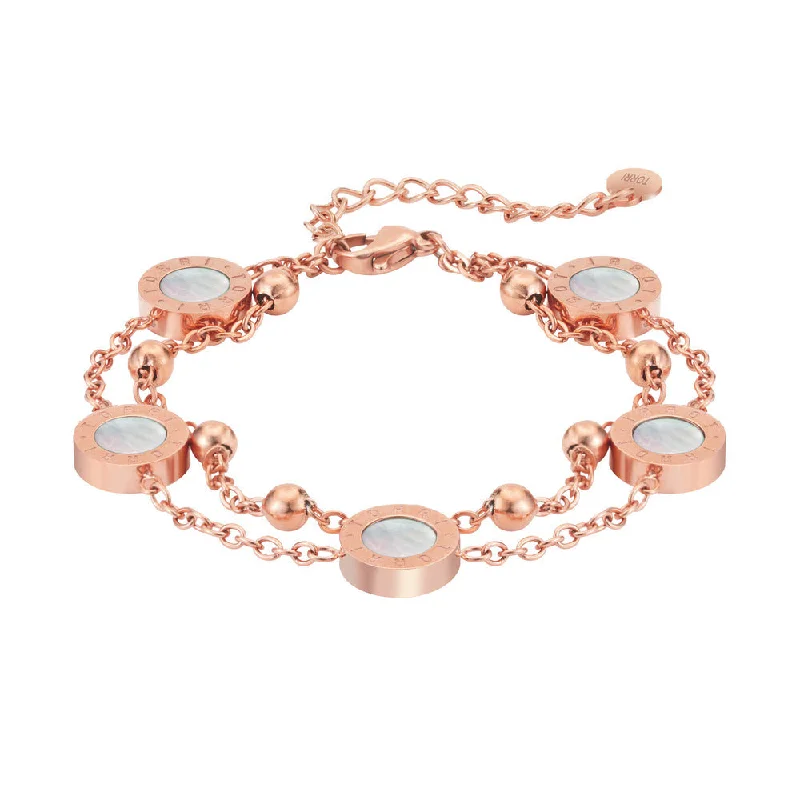 Fashionable Silver Bracelet for Casual Wear-Women Rose Gold Bracelet