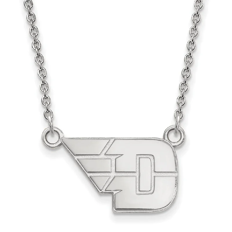 Layered Gold Necklace for Trendy Look-Sterling Silver U of Dayton Small Pendant Necklace