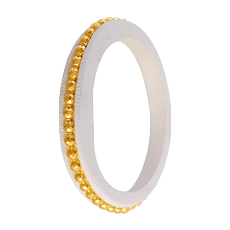 Customizable Bangles for Bridesmaids-22KT Yellow Gold Sankha Bangle For Women