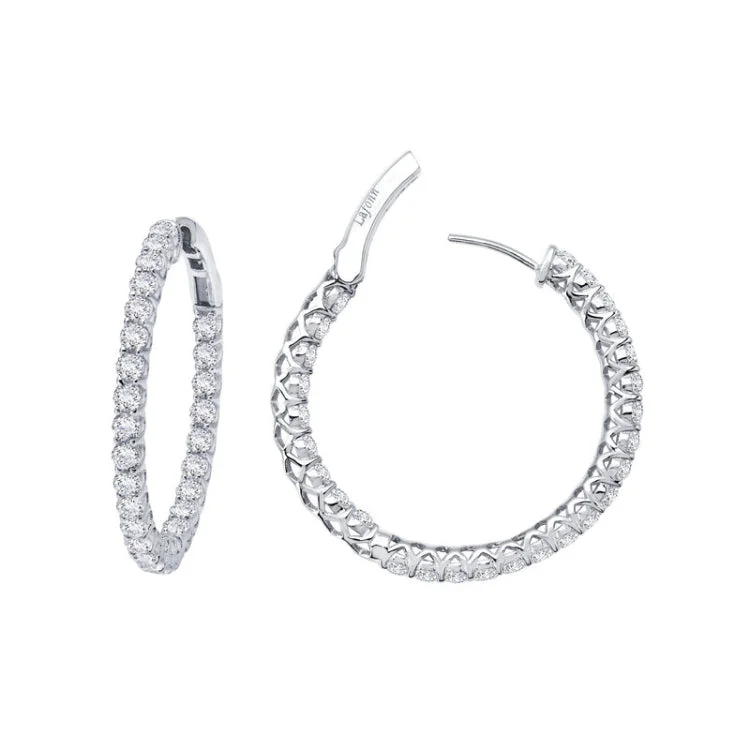 Silver Earrings for Women with Sensitive Skin-25 mm Hoop Earrings