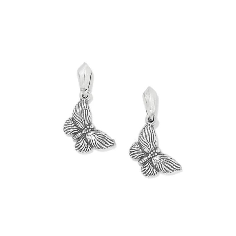 Statement Silver Earrings for Bold Style-Brighton : Bloom Butterfly Petite Post Drop Earrings