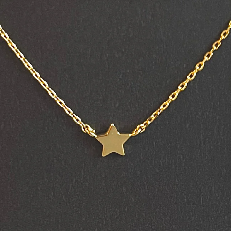 Long Chain Necklace for Stylish Look-Star Bright Gold Star Chain Necklace - FINAL SALE