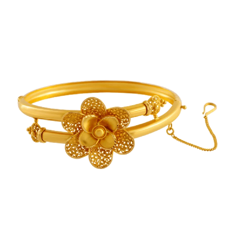 Simple Rose Gold Bangles for Casual Looks-22KT Yellow Gold Bangle For Women