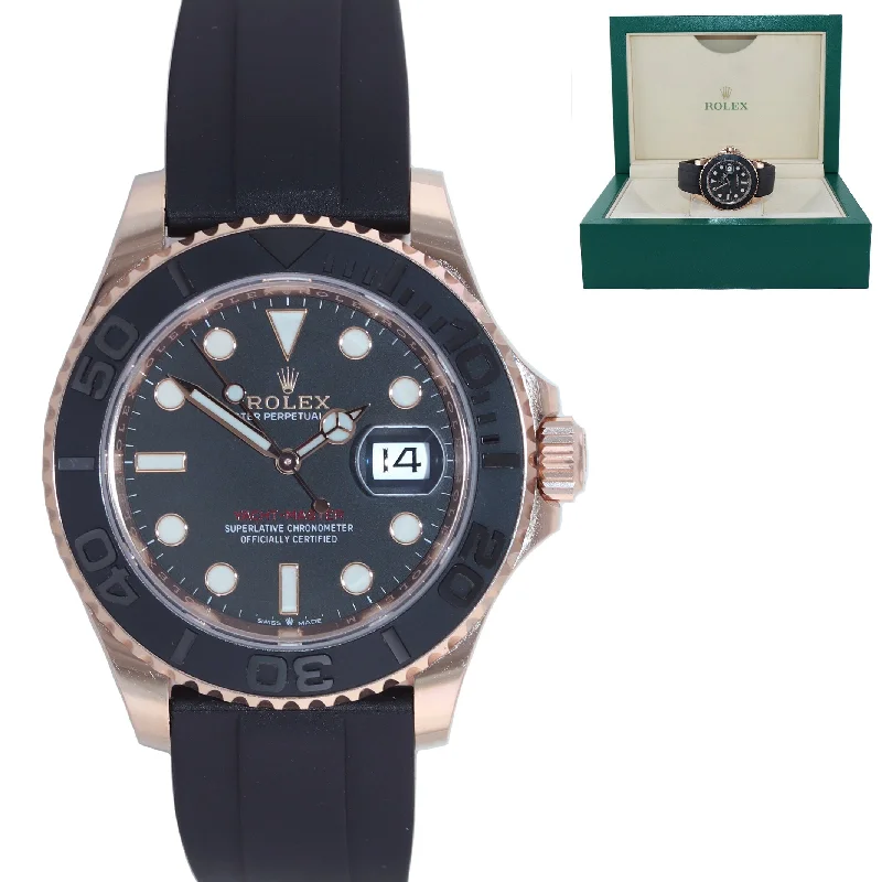 Affordable Fashion Watches for Women-2021 Rolex Yacht-Master 126655 Everose Rose Gold 40mm Rubber Steel Watch Box