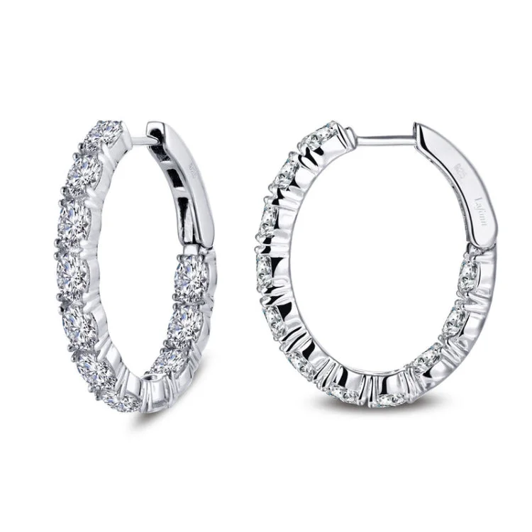 Stylish Statement Earrings-20 mm x 25 mm Oval Hoop Earrings