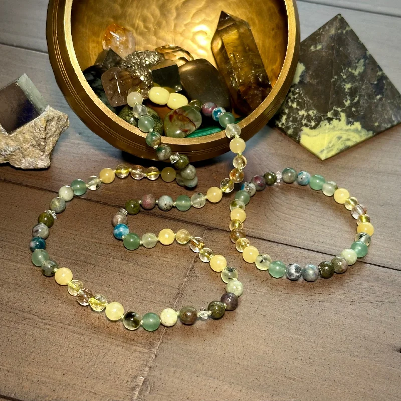 Handcrafted Necklace for Gifts-Minted Crystal Necklace -- Money & Abundance