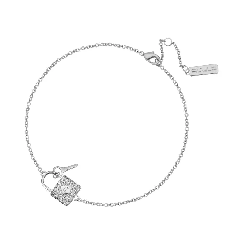 Adjustable Silver Charm Bracelet for Women-Women Slim Round White Bracelet