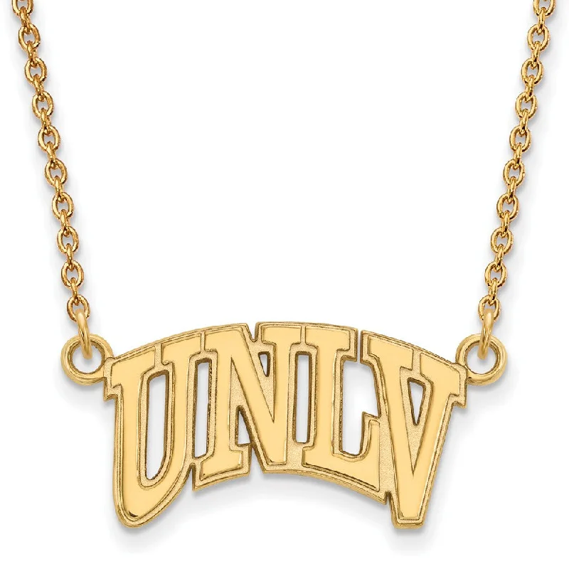 Personalized Name Necklace-14k Yellow Gold U of Nevada Las Vegas Small Pendant Necklace