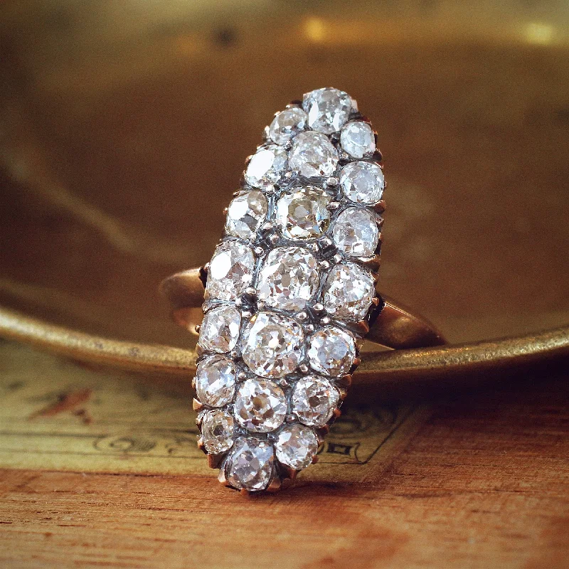 Elegant Men’s Wedding Ring-OH!! Glittering Sensation! Antique Continental Diamond Ring