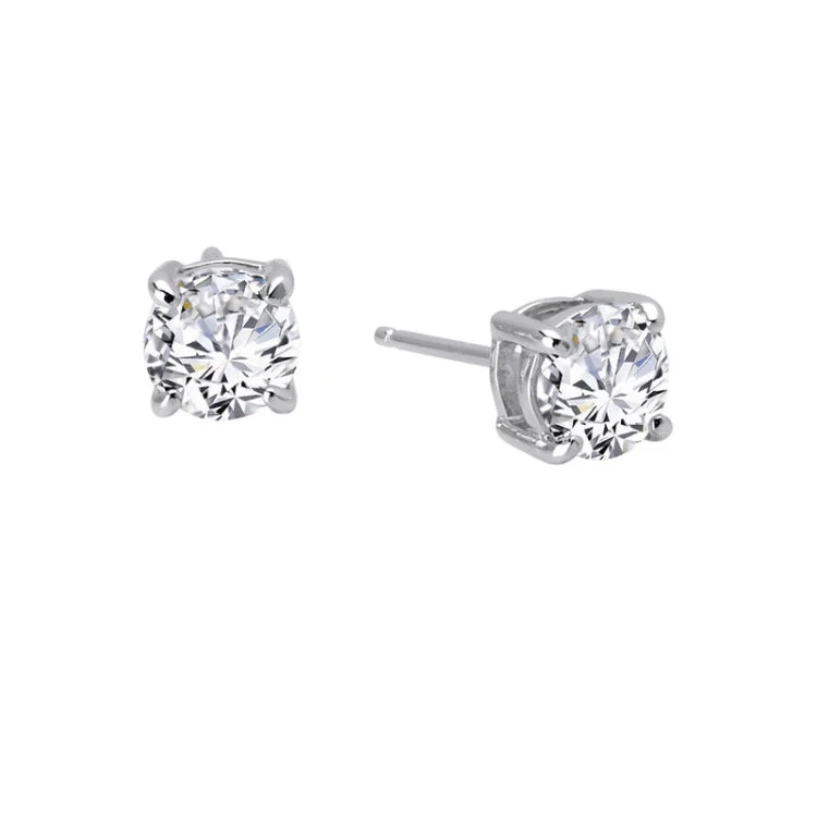 Gold Plated Earrings for Women-3.50 CTW Solitaire Stud Earrings