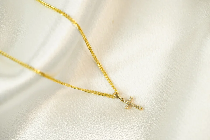 Rose Gold Chain Necklace for Style-14k Diamond Cross Necklace