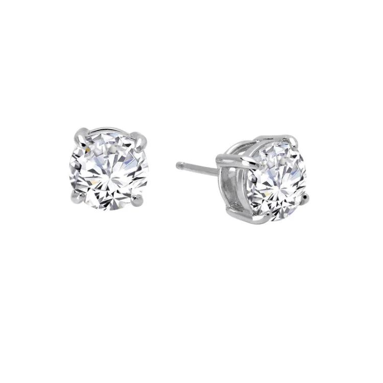 Sparkling Earrings for Evening Parties-4 CTW Solitaire Stud Earrings