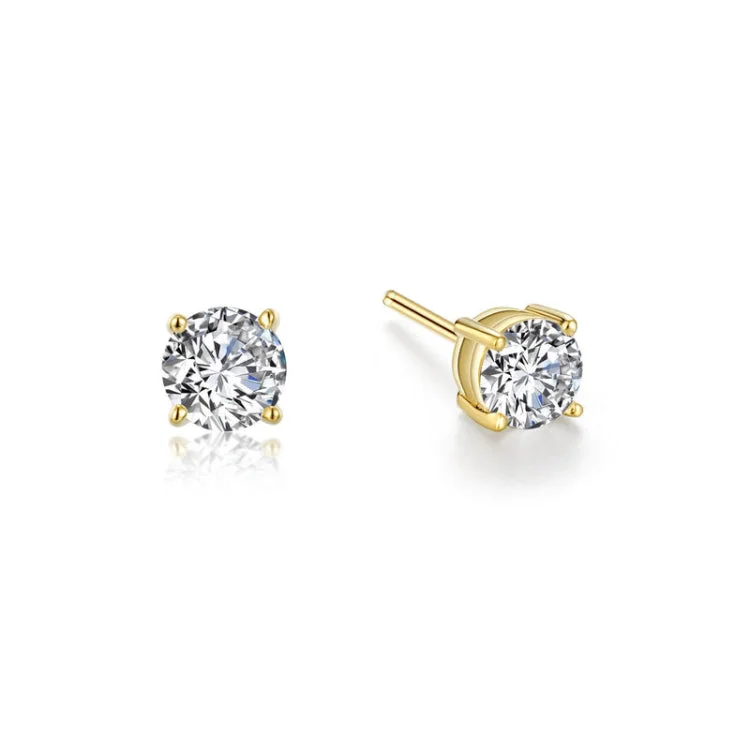 Simple Stud Earrings-1 CTW Solitaire Stud Earrings