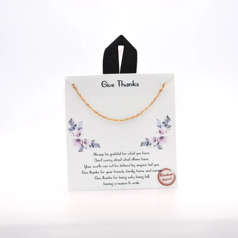 Unique Handmade Necklace-Give Thanks Necklace