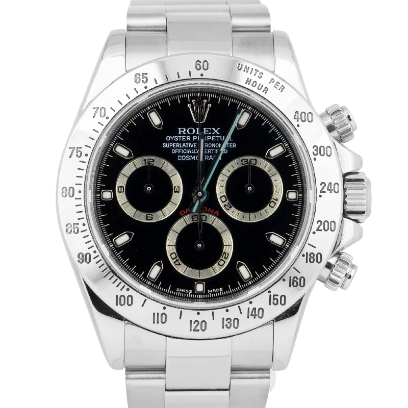 Classic Watches for Men with Simple Designs-Rolex Daytona Cosmograph Stainless Steel BLACK Chronograph 40mm Watch 116520