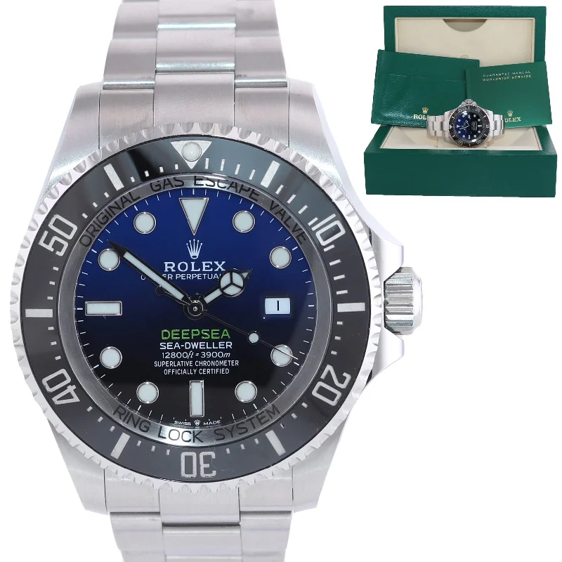 Elegant Watches with Swarovski Crystals for Luxury-2022 MINT Rolex Dweller Deepsea James Cameron Blue Black 126660 44mm Watch Box