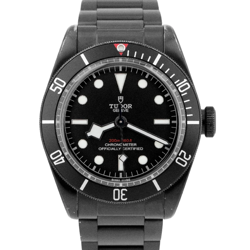 Casual Watches for Women for Daily Wear-Tudor Black Bay Heritage Dark PAPERS Stainless Steel PVD 41mm Watch 79230 DK B+P