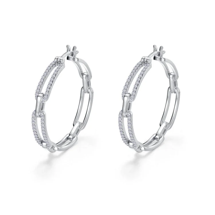 Luxury Stud Earrings for Women-Paperclip Hoop Earrings