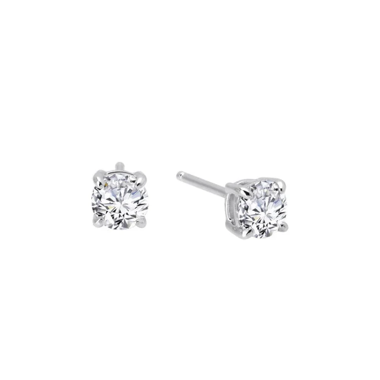 Chic Drop Earrings-1 CTW Solitaire Stud Earrings