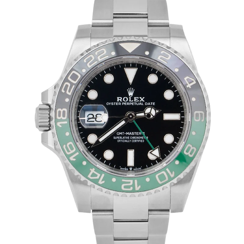 Classic Watches for Professional Look-NEW JUNE 2023 Rolex GMT-Master II SPRITE GREEN 126720 VTNR Oyster Date Watch B+P