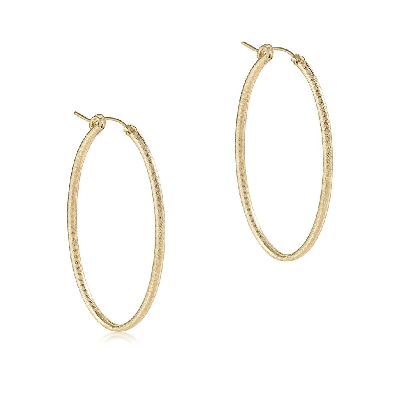 Elegant Drop Earrings for Weddings-enewton design :   Oval gold 2" hoop - textured