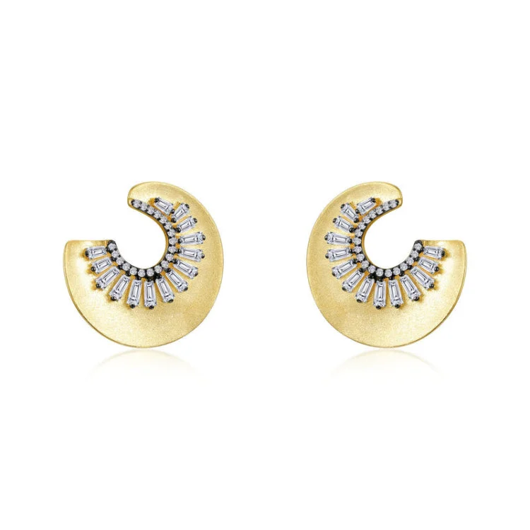 Custom Hoop Earrings for Women-Sunburst Stud Earrings