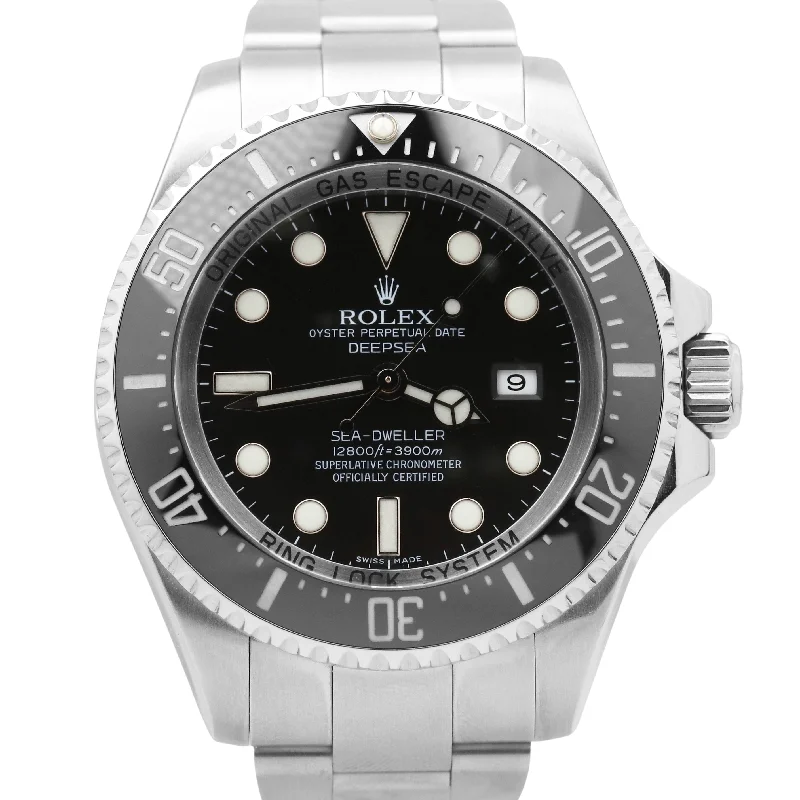 Trendy Watches for Women with Gemstones-Rolex Sea-Dweller Deepsea Stainless Steel Black Ceramic 44mm Black Watch 116660