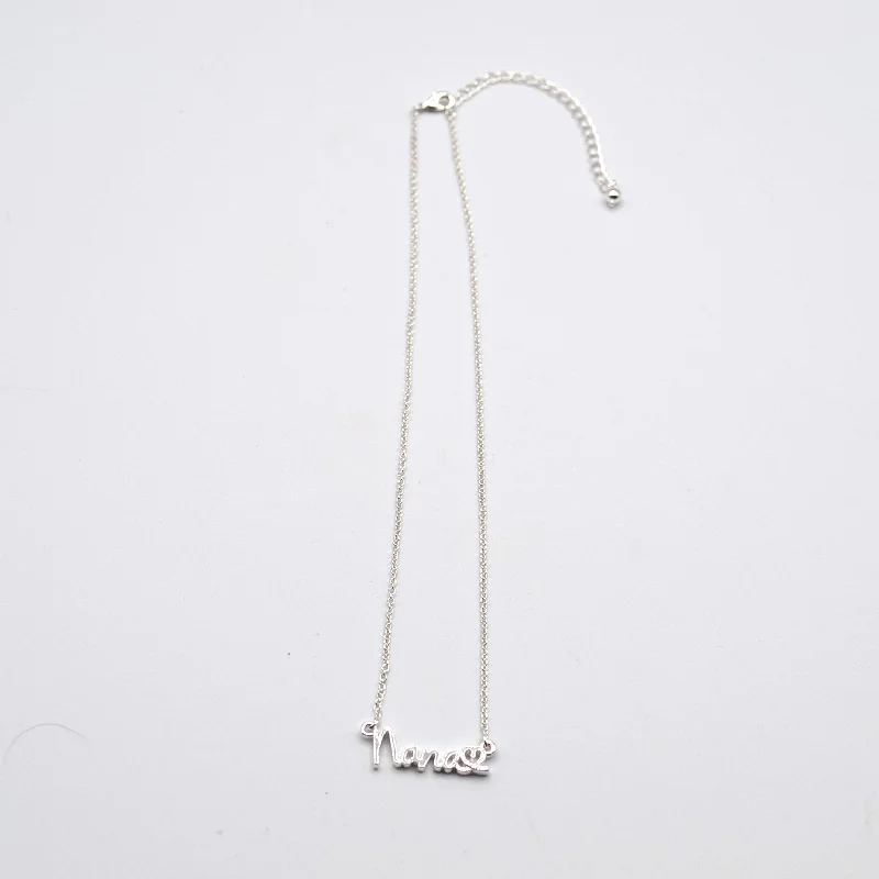 Layered Silver Necklace for Trendy Look-Nana Necklace