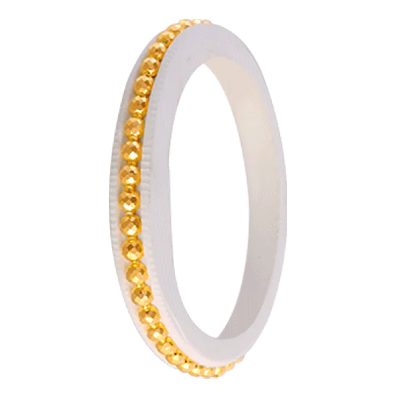 Colorful Gemstone Bangles for Fashion-22KT Yellow Gold Sankha Bangle For Women