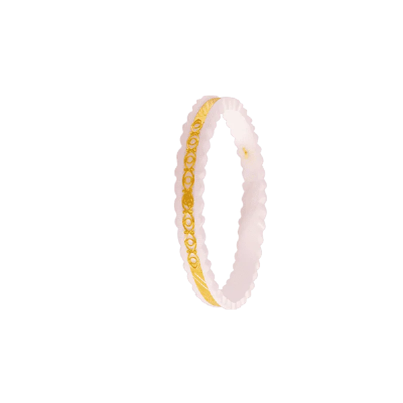 Fashionable Silver Bangles for Every Day-22KT Yellow Gold Sankha Bangle For Women