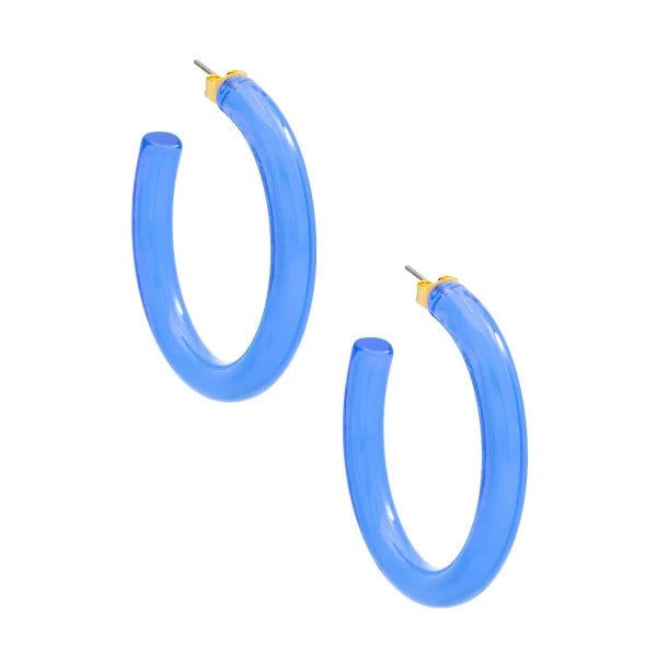 Elegant Gold Earrings for Daytime Wear-Lucite Hoop Earrings